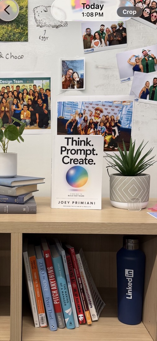 The book on a shelf
